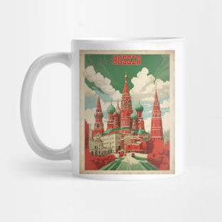 Russia Vintage Tourism Poster Mug